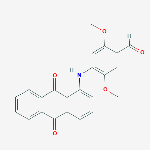 molecular formula C23H17NO5 B4927699 4-[(9,10-dioxo-9,10-dihydro-1-anthracenyl)amino]-2,5-dimethoxybenzaldehyde 