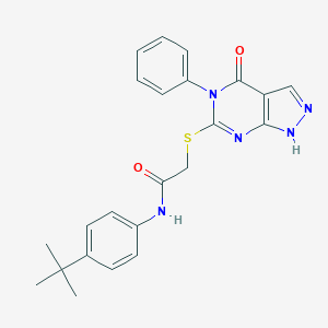 N-(4-tert-butylphenyl)-2-[(4-oxo-5-phenyl-1H-pyrazolo[3,4-d]pyrimidin-6-yl)sulfanyl]acetamide
