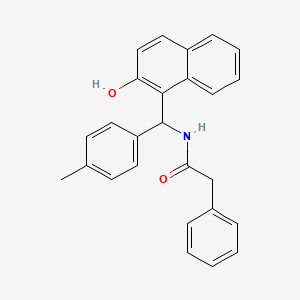 N-[(2-hydroxy-1-naphthyl)(4-methylphenyl)methyl]-2-phenylacetamide