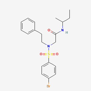 molecular formula C20H25BrN2O3S B4927721 N~2~-[(4-bromophenyl)sulfonyl]-N~1~-(sec-butyl)-N~2~-(2-phenylethyl)glycinamide 