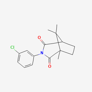 molecular formula C16H18ClNO2 B4927733 3-(3-chlorophenyl)-1,8,8-trimethyl-3-azabicyclo[3.2.1]octane-2,4-dione 