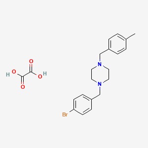 molecular formula C21H25BrN2O4 B4927734 1-(4-bromobenzyl)-4-(4-methylbenzyl)piperazine oxalate 