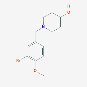 molecular formula C13H18BrNO2 B4927759 1-(3-bromo-4-methoxybenzyl)-4-piperidinol 