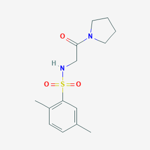molecular formula C14H20N2O3S B492780 2,5-dimethyl-N-[2-oxo-2-(1-pyrrolidinyl)ethyl]benzenesulfonamide CAS No. 690246-04-9