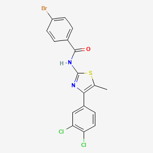 molecular formula C17H11BrCl2N2OS B4927801 4-bromo-N-[4-(3,4-dichlorophenyl)-5-methyl-1,3-thiazol-2-yl]benzamide 