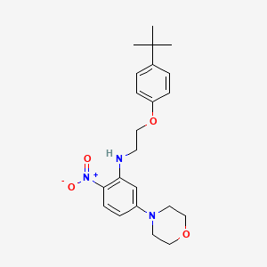 N-[2-(4-tert-butylphenoxy)ethyl]-5-(4-morpholinyl)-2-nitroaniline