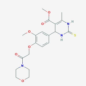 molecular formula C20H25N3O6S B4927818 methyl 4-{3-methoxy-4-[2-(4-morpholinyl)-2-oxoethoxy]phenyl}-6-methyl-2-thioxo-1,2,3,4-tetrahydro-5-pyrimidinecarboxylate 