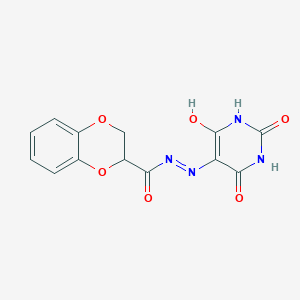 molecular formula C13H10N4O6 B4927821 N'-(2,4,6-trioxotetrahydro-5(2H)-pyrimidinylidene)-2,3-dihydro-1,4-benzodioxine-2-carbohydrazide 