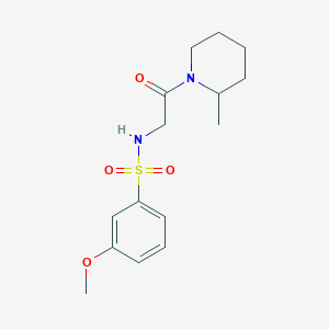 molecular formula C15H22N2O4S B492783 3-methoxy-N-[2-(2-methyl-1-piperidinyl)-2-oxoethyl]benzenesulfonamide CAS No. 690246-00-5