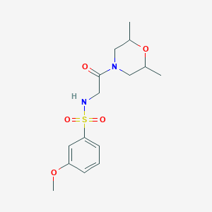 molecular formula C15H22N2O5S B492784 N-[2-(2,6-dimethyl-4-morpholinyl)-2-oxoethyl]-3-methoxybenzenesulfonamide CAS No. 690246-01-6