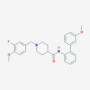 1-(3-fluoro-4-methoxybenzyl)-N-(3'-methoxy-2-biphenylyl)-4-piperidinecarboxamide