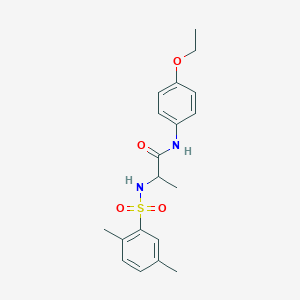 2-{[(2,5-dimethylphenyl)sulfonyl]amino}-N-(4-ethoxyphenyl)propanamide