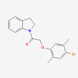 molecular formula C18H18BrNO2 B4927863 1-[(4-bromo-2,5-dimethylphenoxy)acetyl]indoline 