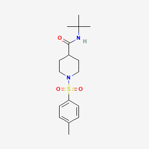 molecular formula C17H26N2O3S B4927886 N-(tert-butyl)-1-[(4-methylphenyl)sulfonyl]-4-piperidinecarboxamide 