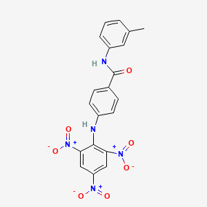 molecular formula C20H15N5O7 B4927892 N-(3-methylphenyl)-4-[(2,4,6-trinitrophenyl)amino]benzamide 