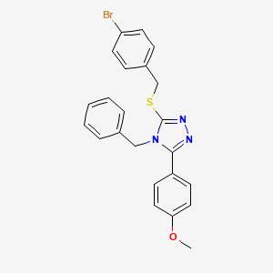 molecular formula C23H20BrN3OS B4927897 4-benzyl-3-[(4-bromobenzyl)thio]-5-(4-methoxyphenyl)-4H-1,2,4-triazole 