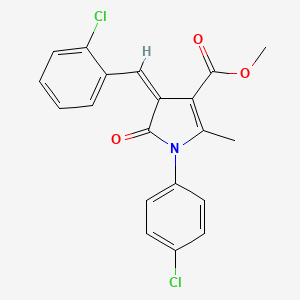 molecular formula C20H15Cl2NO3 B4927907 methyl 4-(2-chlorobenzylidene)-1-(4-chlorophenyl)-2-methyl-5-oxo-4,5-dihydro-1H-pyrrole-3-carboxylate 