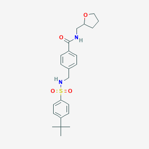 4-[(4-tert-butylbenzenesulfonamido)methyl]-N-[(oxolan-2-yl)methyl]benzamide