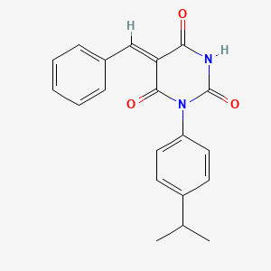 molecular formula C20H18N2O3 B4927925 5-benzylidene-1-(4-isopropylphenyl)-2,4,6(1H,3H,5H)-pyrimidinetrione 
