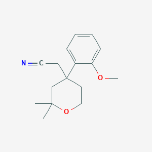 molecular formula C16H21NO2 B4927939 [4-(2-methoxyphenyl)-2,2-dimethyltetrahydro-2H-pyran-4-yl]acetonitrile 