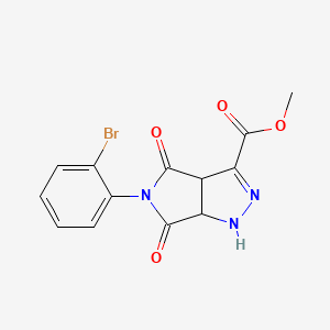 molecular formula C13H10BrN3O4 B4927946 methyl 5-(2-bromophenyl)-4,6-dioxo-1,3a,4,5,6,6a-hexahydropyrrolo[3,4-c]pyrazole-3-carboxylate CAS No. 6073-33-2