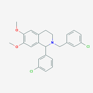 molecular formula C24H23Cl2NO2 B4927984 2-(3-chlorobenzyl)-1-(3-chlorophenyl)-6,7-dimethoxy-1,2,3,4-tetrahydroisoquinoline 
