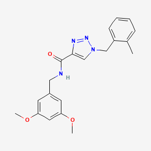 molecular formula C20H22N4O3 B4927986 N-(3,5-dimethoxybenzyl)-1-(2-methylbenzyl)-1H-1,2,3-triazole-4-carboxamide 