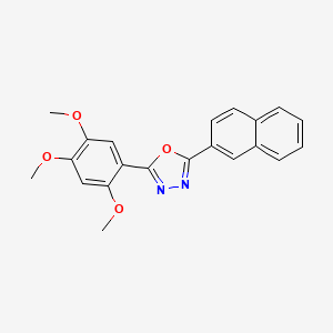 molecular formula C21H18N2O4 B4928009 2-(2-naphthyl)-5-(2,4,5-trimethoxyphenyl)-1,3,4-oxadiazole 