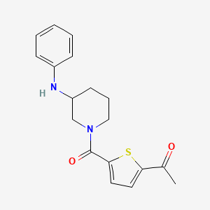 molecular formula C18H20N2O2S B4928026 1-{5-[(3-anilino-1-piperidinyl)carbonyl]-2-thienyl}ethanone 