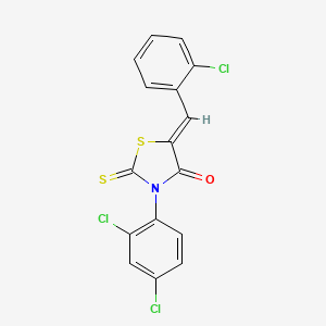 molecular formula C16H8Cl3NOS2 B4928030 5-(2-chlorobenzylidene)-3-(2,4-dichlorophenyl)-2-thioxo-1,3-thiazolidin-4-one 