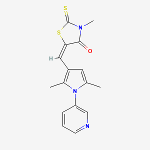 5-{[2,5-dimethyl-1-(3-pyridinyl)-1H-pyrrol-3-yl]methylene}-3-methyl-2-thioxo-1,3-thiazolidin-4-one