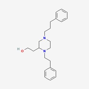 molecular formula C23H32N2O B4928042 2-[1-(2-phenylethyl)-4-(3-phenylpropyl)-2-piperazinyl]ethanol 