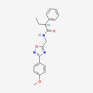 molecular formula C20H21N3O3 B4928075 N-{[3-(4-methoxyphenyl)-1,2,4-oxadiazol-5-yl]methyl}-2-phenylbutanamide 