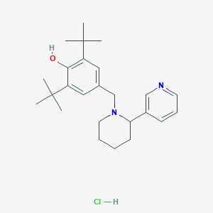 molecular formula C25H37ClN2O B4928082 2,6-di-tert-butyl-4-{[2-(3-pyridinyl)-1-piperidinyl]methyl}phenol hydrochloride 