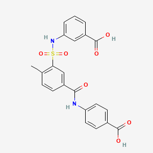 3-{[(5-{[(4-carboxyphenyl)amino]carbonyl}-2-methylphenyl)sulfonyl]amino}benzoic acid