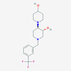 molecular formula C18H25F3N2O2 B4928100 (3'R*,4'R*)-1'-[3-(trifluoromethyl)benzyl]-1,4'-bipiperidine-3',4-diol 
