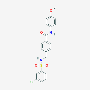 4-[[(3-chlorophenyl)sulfonylamino]methyl]-N-(4-methoxyphenyl)benzamide