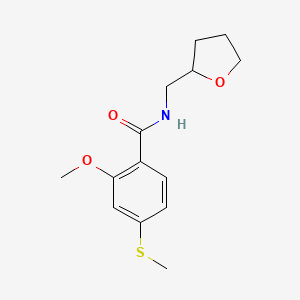 molecular formula C14H19NO3S B4928129 2-methoxy-4-(methylthio)-N-(tetrahydro-2-furanylmethyl)benzamide 