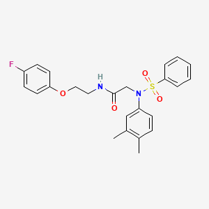 molecular formula C24H25FN2O4S B4928131 N~2~-(3,4-dimethylphenyl)-N~1~-[2-(4-fluorophenoxy)ethyl]-N~2~-(phenylsulfonyl)glycinamide 