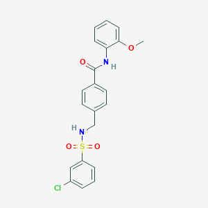 4-[(3-chlorobenzenesulfonamido)methyl]-N-(2-methoxyphenyl)benzamide