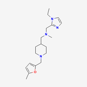 1-(1-ethyl-1H-imidazol-2-yl)-N-methyl-N-({1-[(5-methyl-2-furyl)methyl]-4-piperidinyl}methyl)methanamine