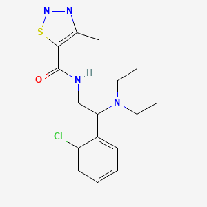 molecular formula C16H21ClN4OS B4928146 N-[2-(2-chlorophenyl)-2-(diethylamino)ethyl]-4-methyl-1,2,3-thiadiazole-5-carboxamide 