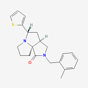 molecular formula C21H24N2OS B4928169 (3aS*,5S*,9aS*)-2-(2-methylbenzyl)-5-(2-thienyl)hexahydro-7H-pyrrolo[3,4-g]pyrrolizin-1(2H)-one 