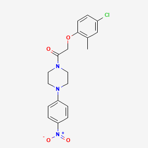 molecular formula C19H20ClN3O4 B4928196 1-[(4-chloro-2-methylphenoxy)acetyl]-4-(4-nitrophenyl)piperazine 