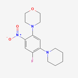 molecular formula C15H20FN3O3 B4928208 4-[4-fluoro-2-nitro-5-(1-piperidinyl)phenyl]morpholine 