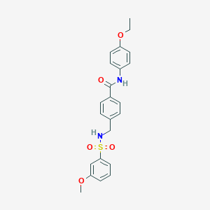 molecular formula C23H24N2O5S B492821 N-(4-ethoxyphenyl)-4-[[(3-methoxyphenyl)sulfonylamino]methyl]benzamide CAS No. 690245-53-5