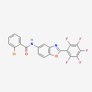 2-bromo-N-[2-(pentafluorophenyl)-1,3-benzoxazol-5-yl]benzamide