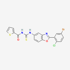 molecular formula C19H11BrClN3O2S2 B4928221 N-({[2-(5-bromo-2-chlorophenyl)-1,3-benzoxazol-5-yl]amino}carbonothioyl)-2-thiophenecarboxamide 