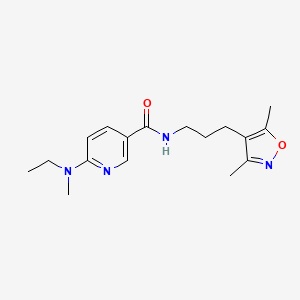 molecular formula C17H24N4O2 B4928250 N-[3-(3,5-dimethyl-4-isoxazolyl)propyl]-6-[ethyl(methyl)amino]nicotinamide 