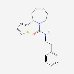 molecular formula C19H24N2OS B4928253 N-(2-phenylethyl)-2-(2-thienyl)-1-azepanecarboxamide 
